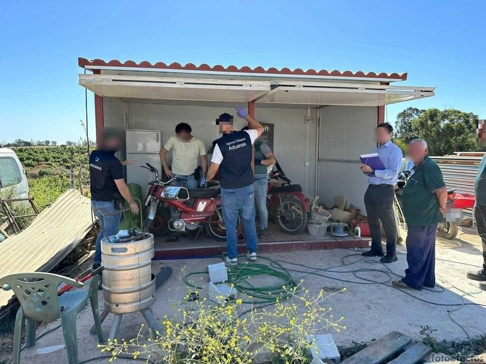 Las imágenes del operativo en Huelva con el que se han intervenido más de mil kilos de hachís