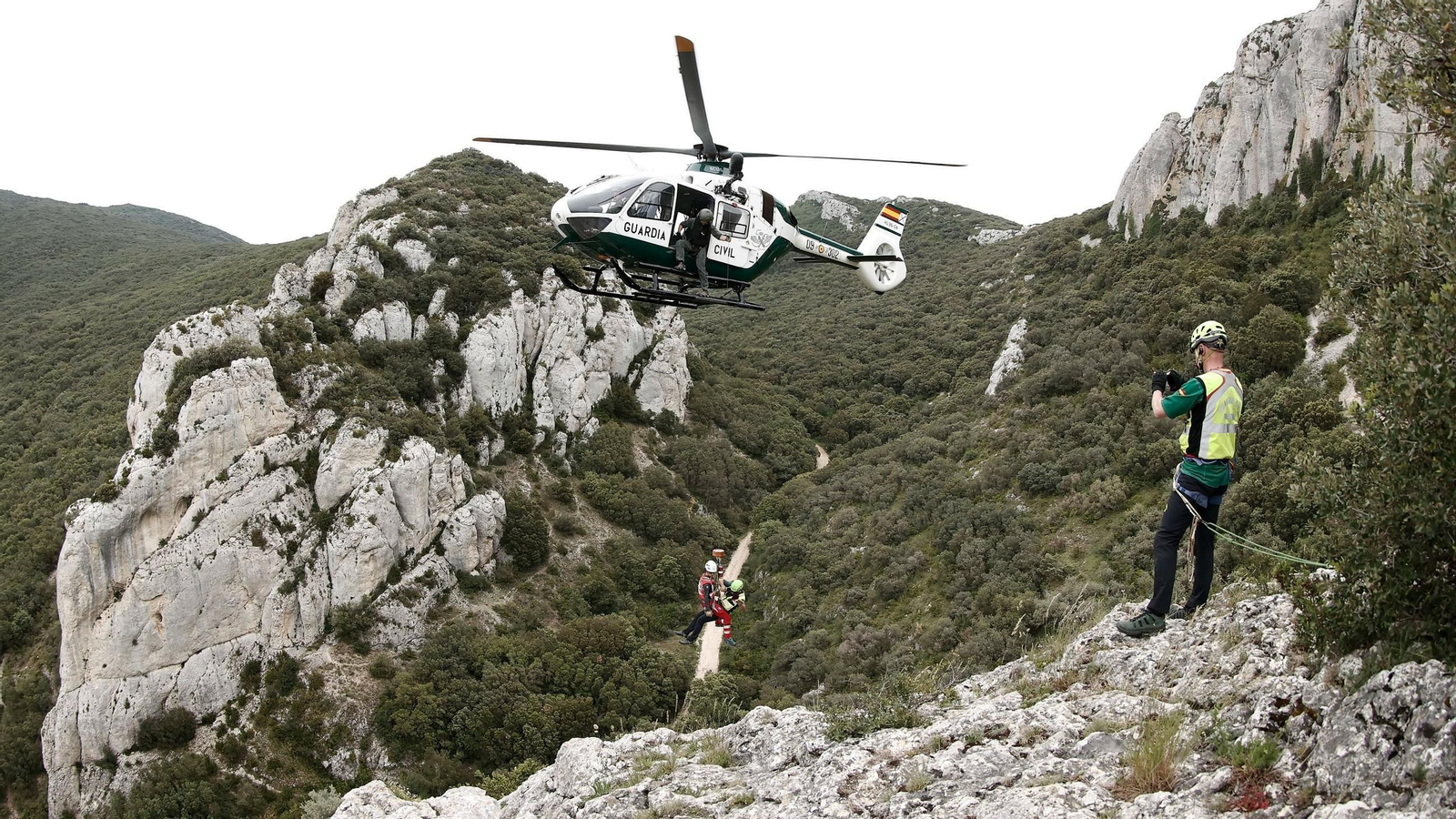 Un helicóptero del GREIM durante un rescate | Imagen de archivo