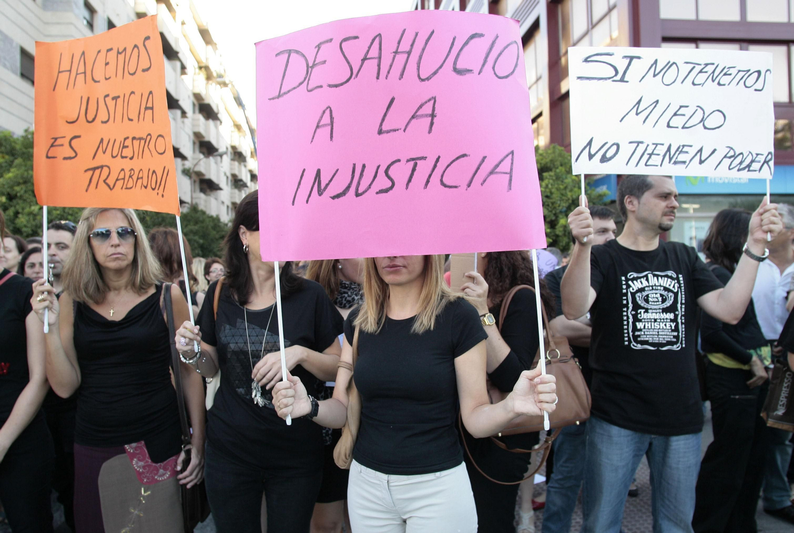 Imagen de una protesta de funcionarios pasada.