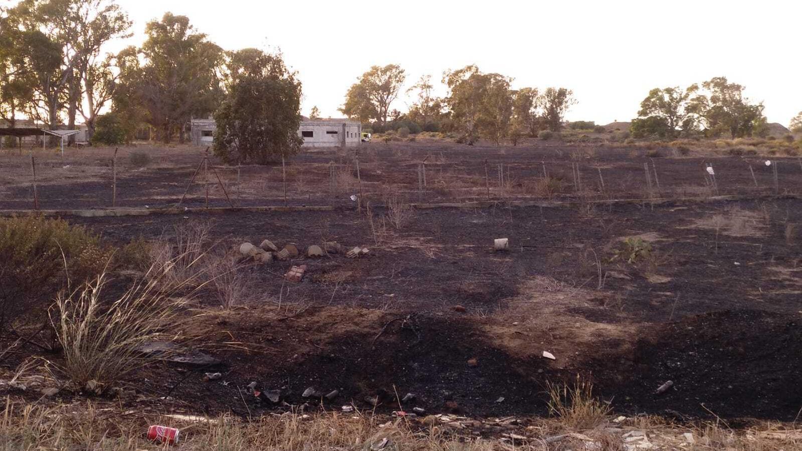 Parte de la zona que se ha visto afectada por el fuego.
