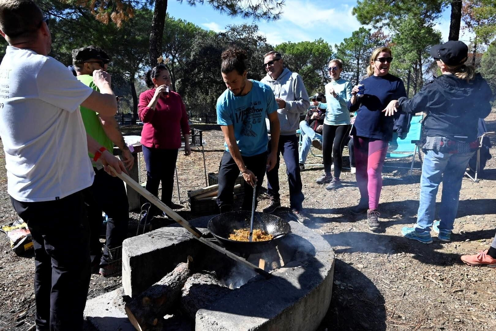 Un perol en Los Villares por San Rafael.