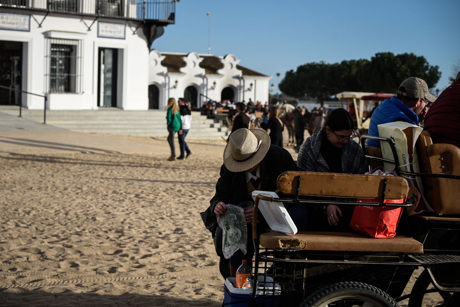 Imágenes del ambiente en la Aldea de El Rocío el domingo 26 de febrero