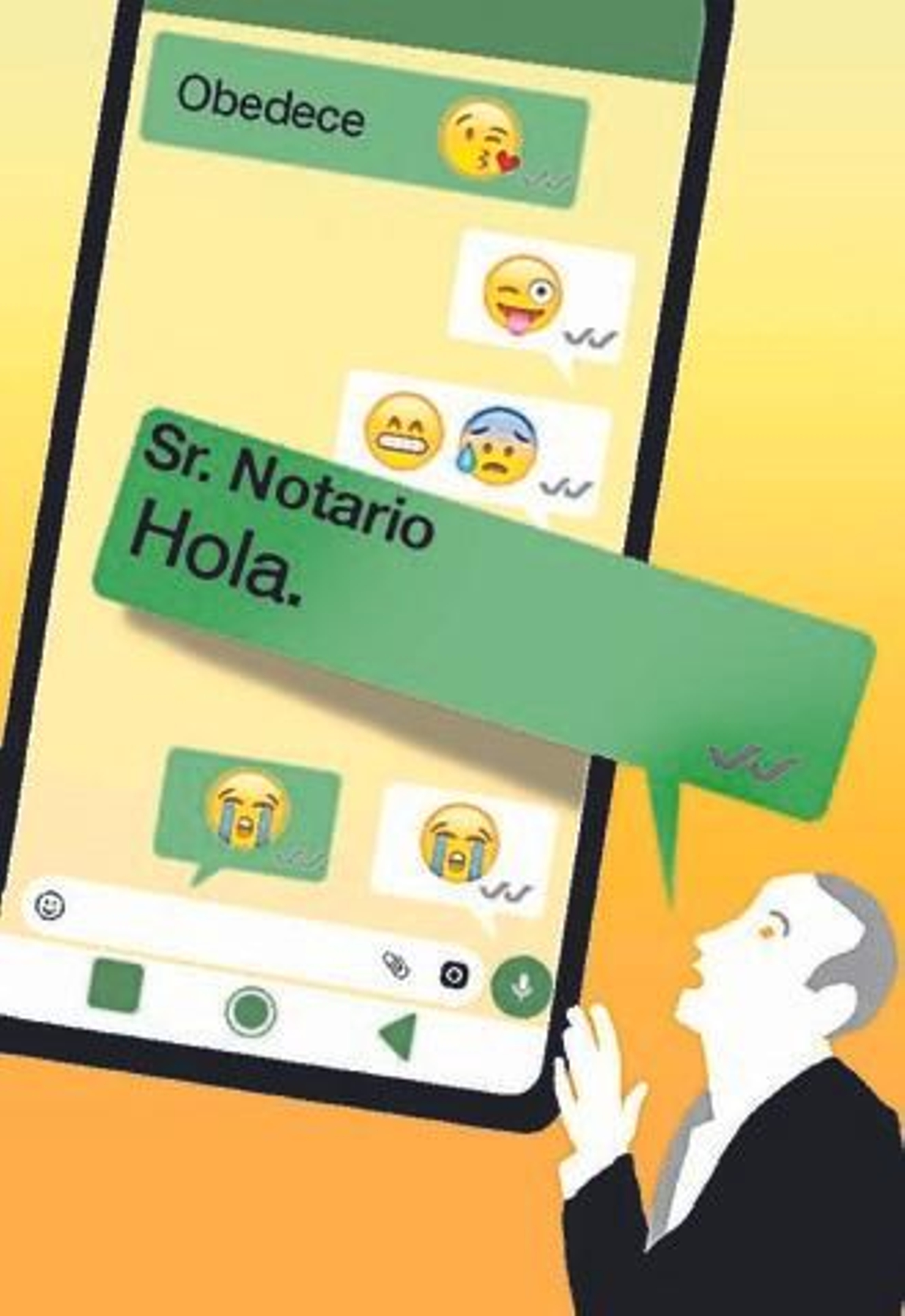 El móvil del notario