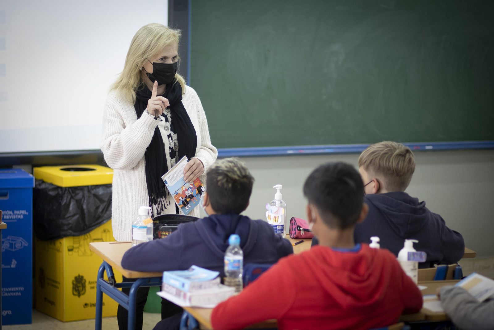 Aula de Primaria en un colegio de Granada.