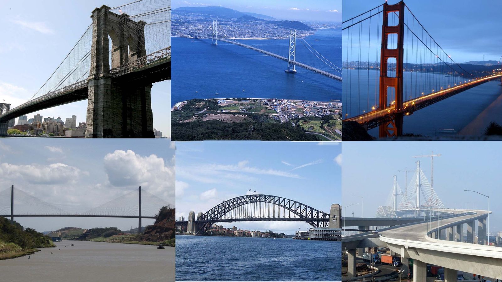 Montaje con algunos de los puentes