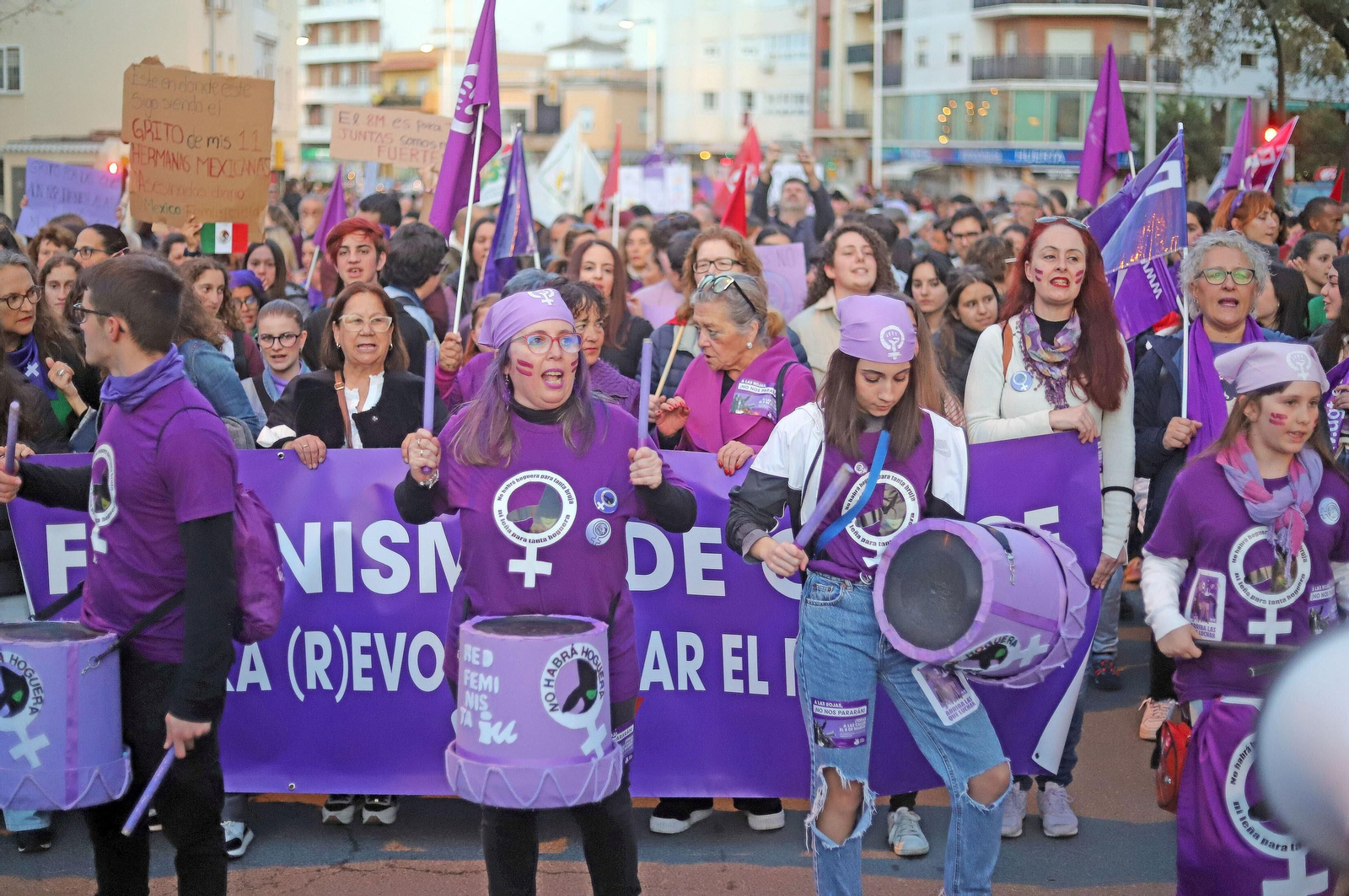 Manifestación del 8M el pasado año en Huelva.