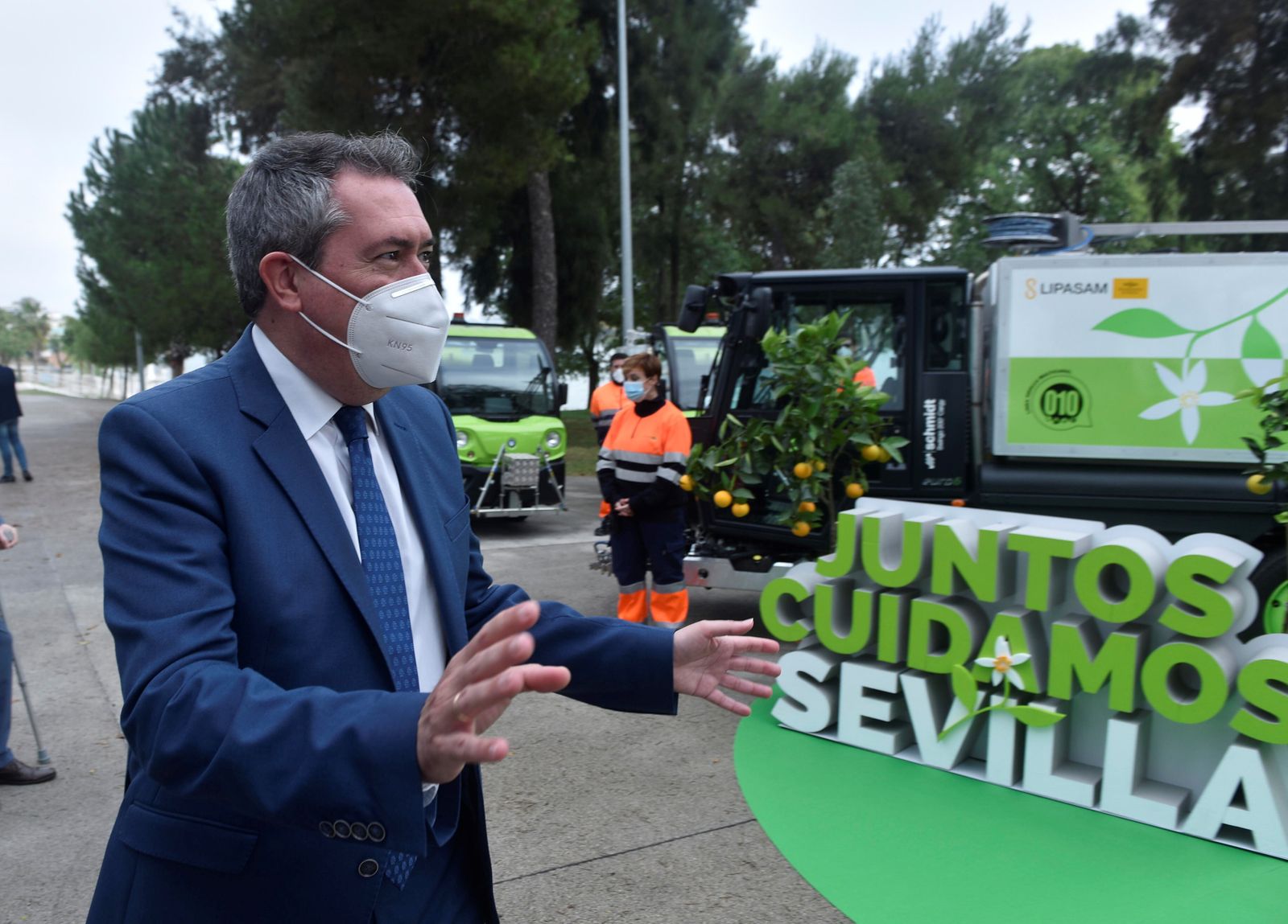 Juan Espadas en un acto reciente en el Parque Magallanes de la Cartuja.
