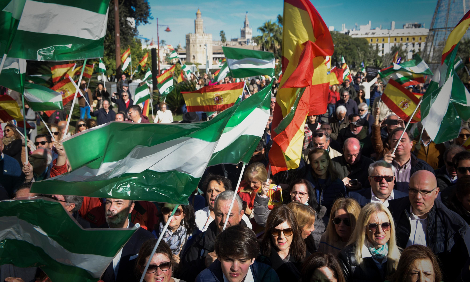 Concentración en Sevilla contra la amnistía y en defensa de Andalucía