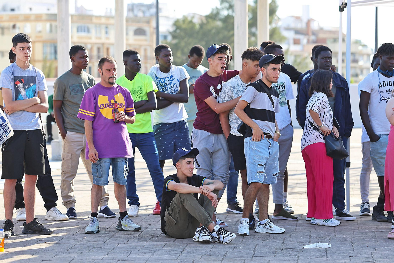 Imágenes de la muestra de arte urbano en la Plaza del Titan de Huelva