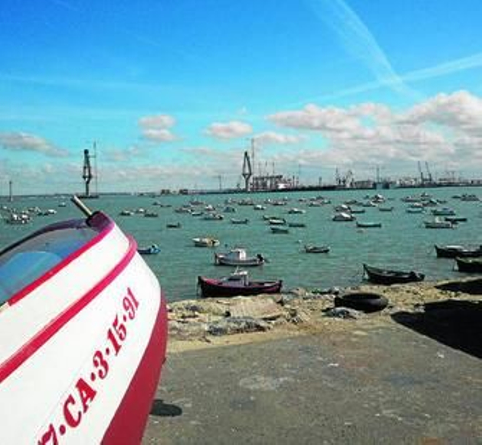 Imagen reciente de la zona de fondeo del Club Alcázar de Puntales.