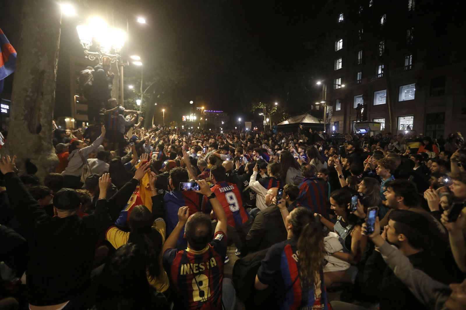 Las fotos de la celebración fallida del Barcelona ante el Espanyol