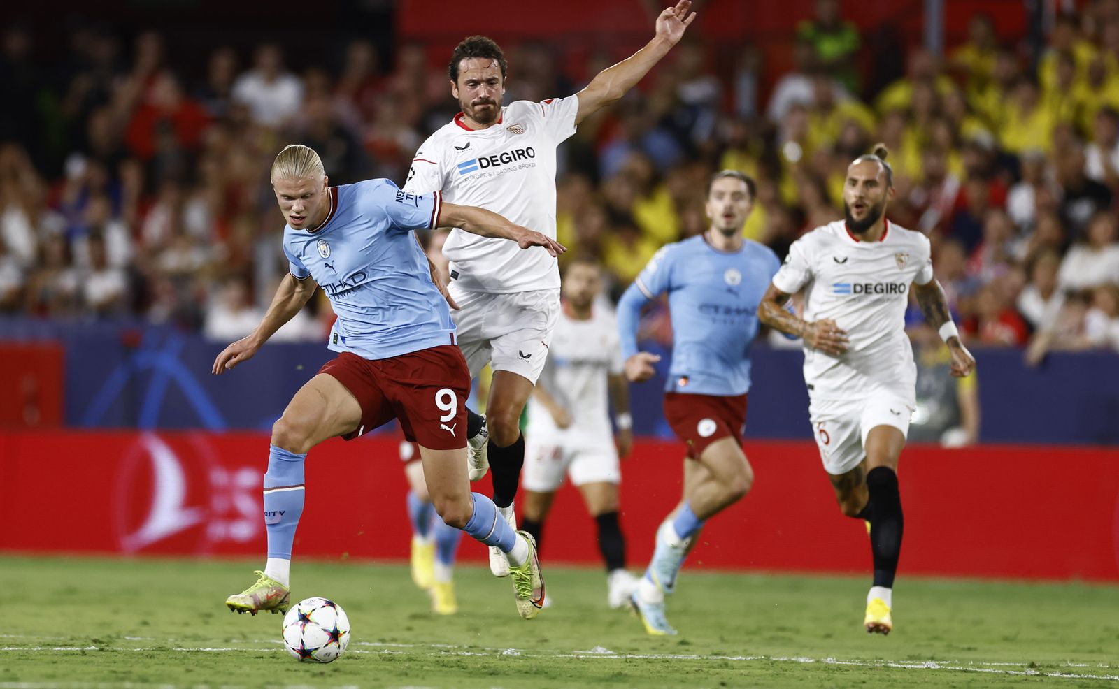 Las imágenes del Sevilla fc- Manchester City fc
