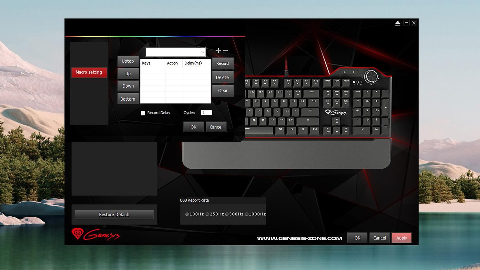 Teclado gaming Genesis RX85 RGB