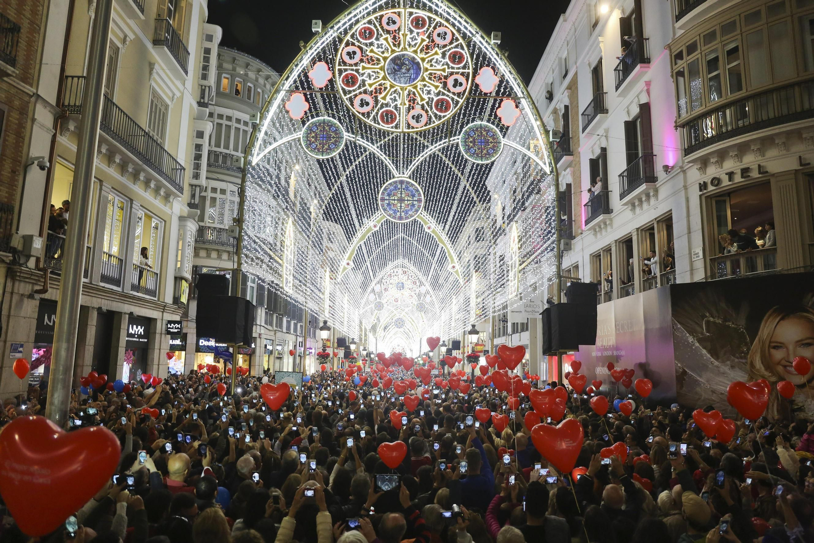 El alumbrado de Navidad de las calles de Málaga capital