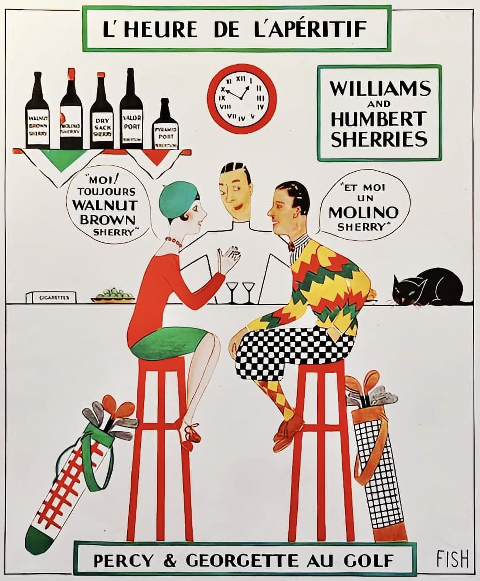 Publicidad de Williiams & Humbert para el mercado francés.