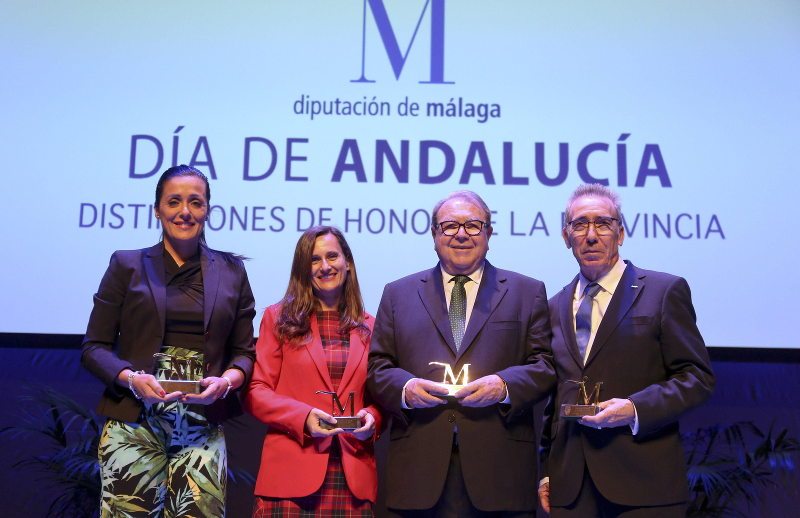 Las fotos de las distinciones 'M de Málaga' con motivo del Día de Andalucía en la Diputación de Málaga