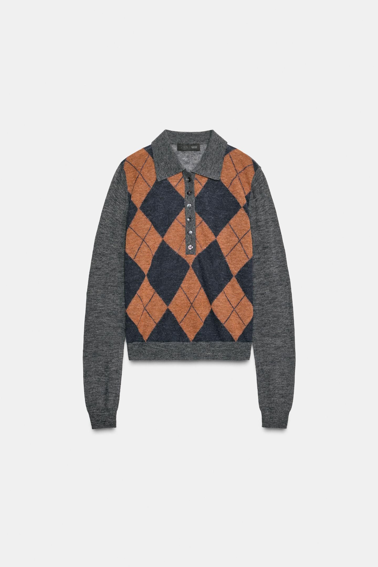 Jersey de rombos de Zara.