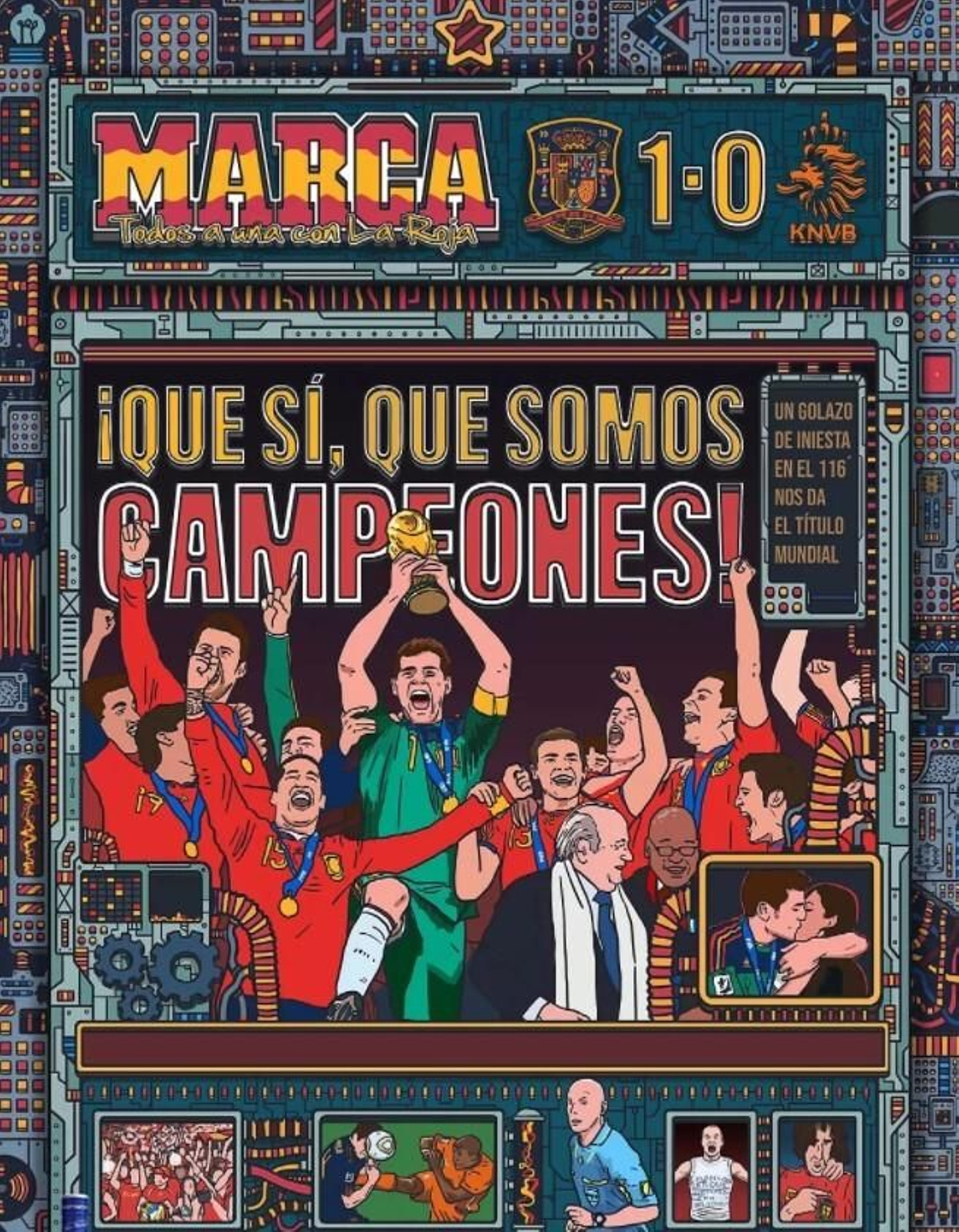 La portada de Marca creada por Javier Arrés que sale a subasta