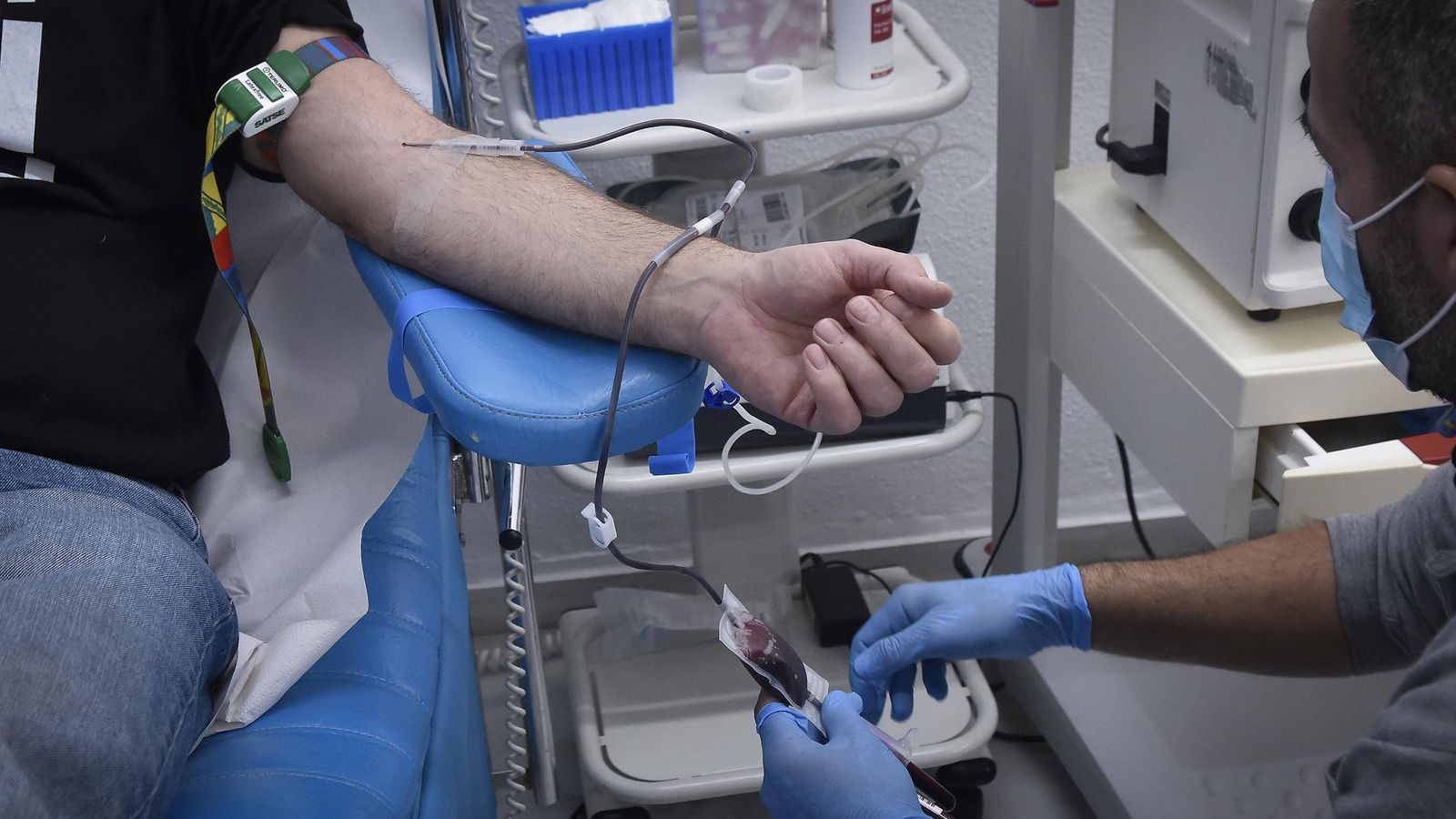 Extracción de sangre.