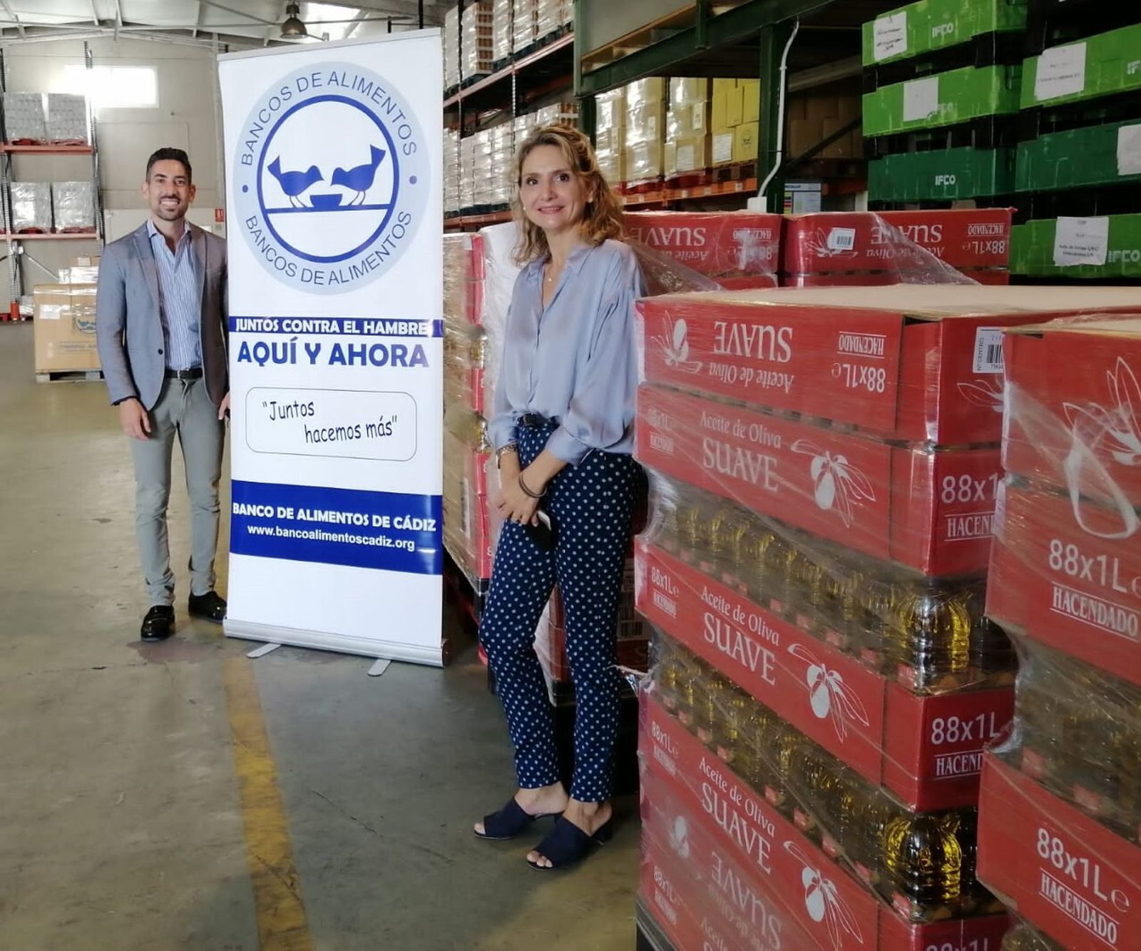 Donación de Mercadona al Banco de Alimentos de Cádiz.