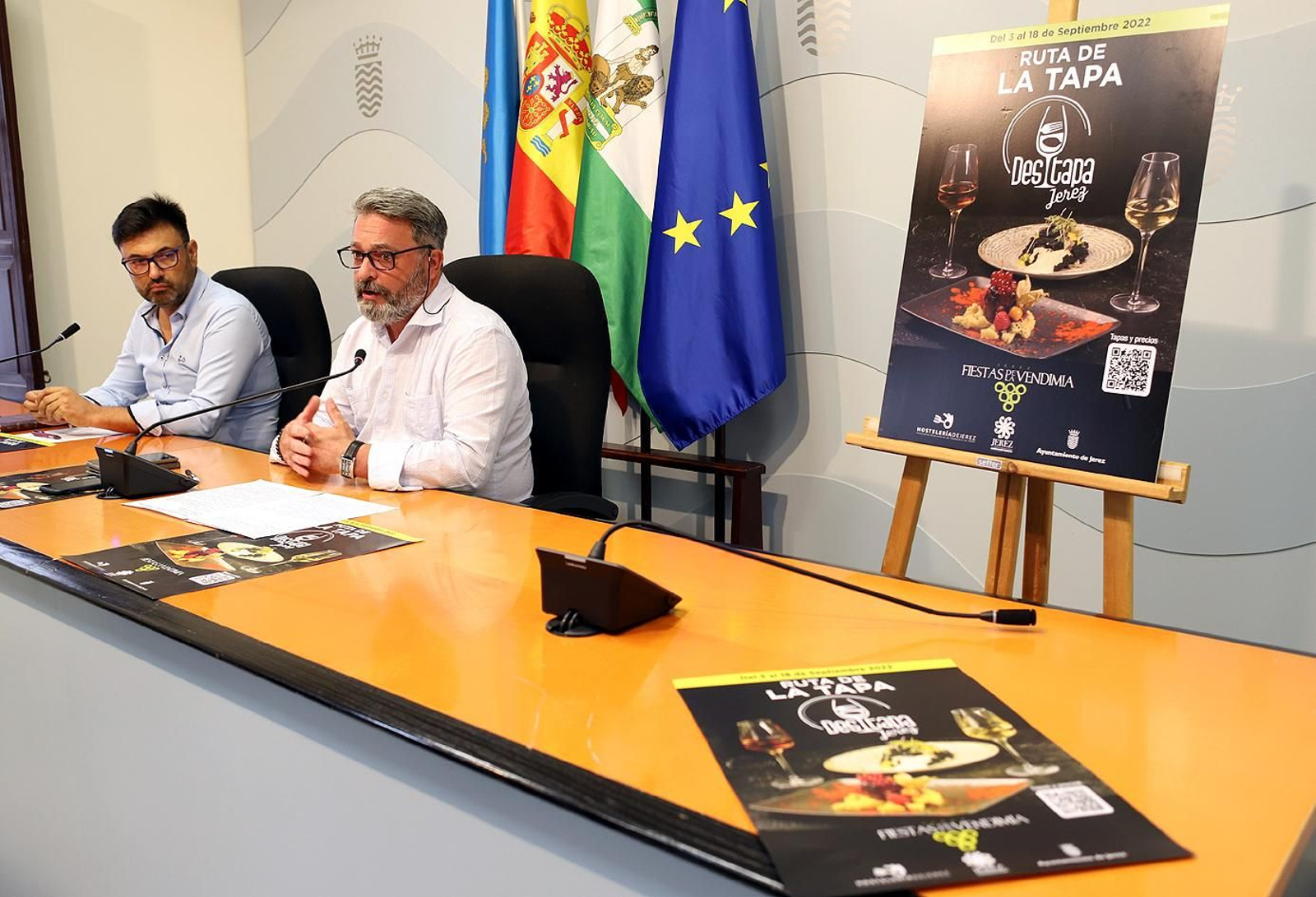 Rubén Pérez y Alfredo Carrasco, en la presentación de Destapa Jerez 2022.