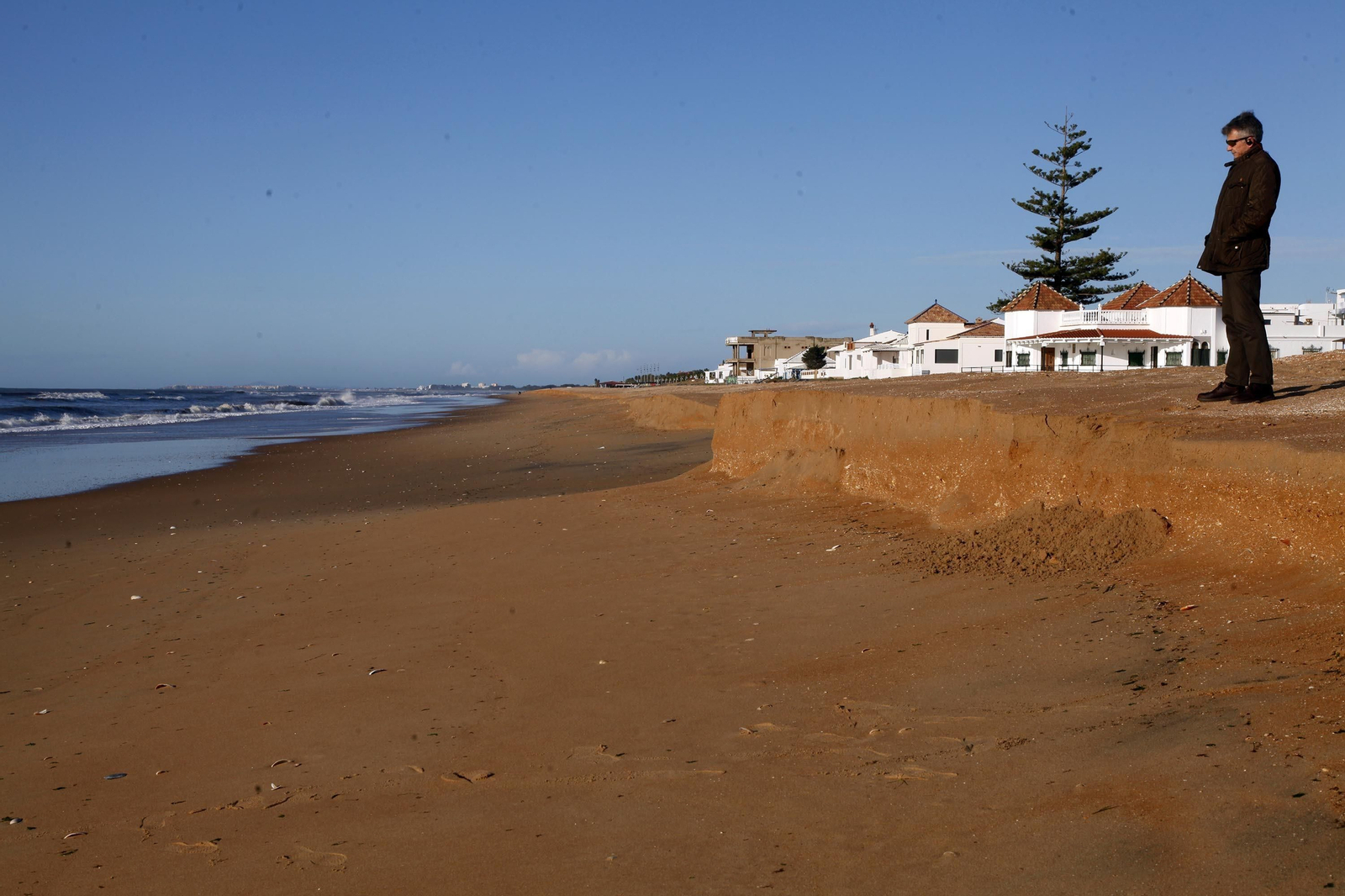 El escalón en La Antilla tiene una altura de casi un metro.