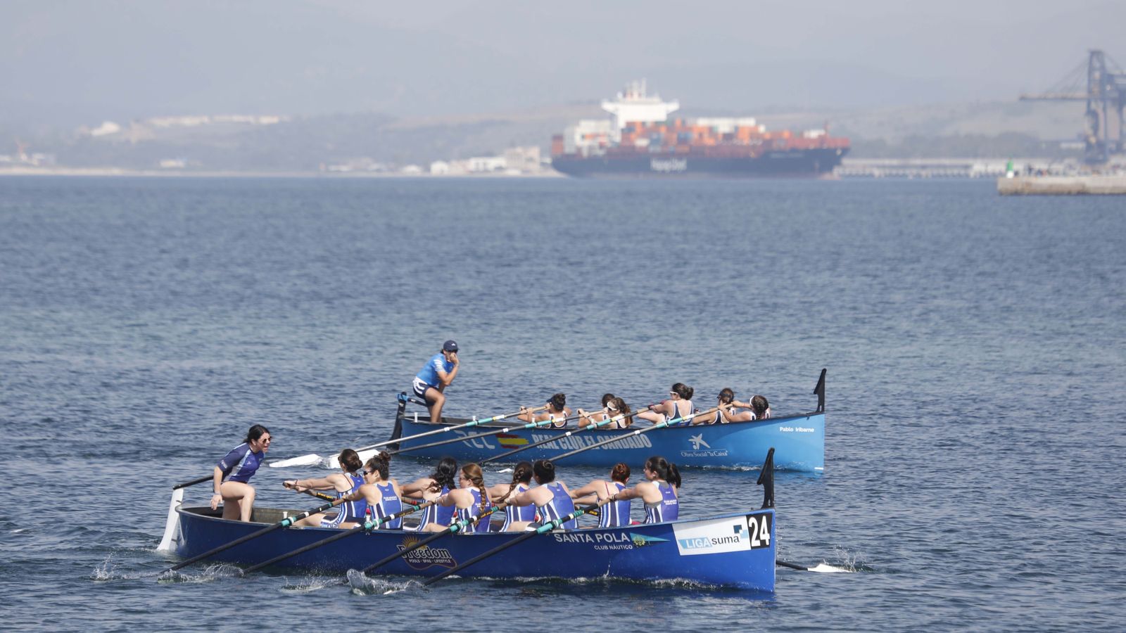 Las fotos de la segunda jornada del Campeonato de España de remo en banco fijo LLaut de La Línea