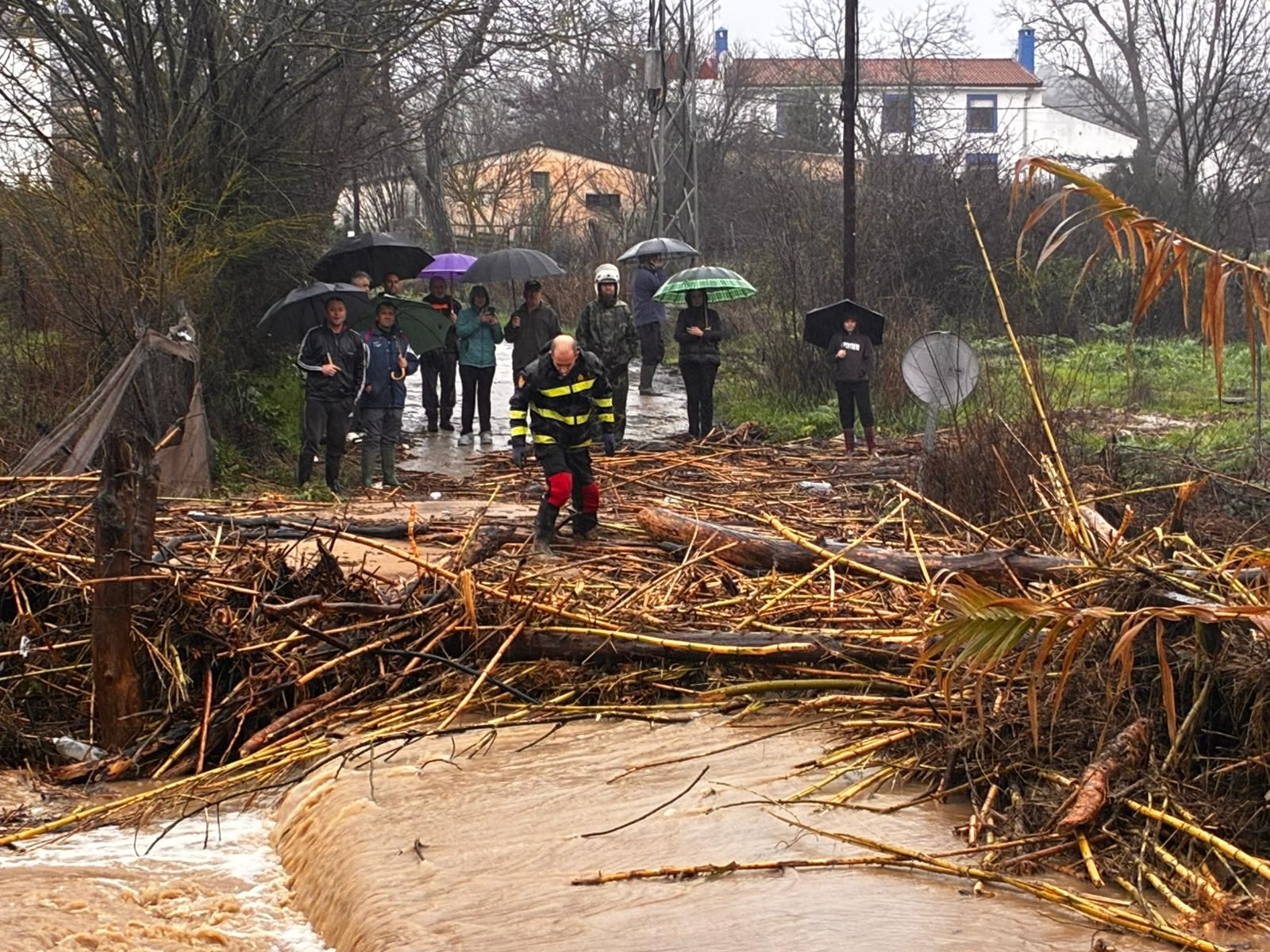 La UME ya trabaja en la Serranía de Ronda para despejar caminos