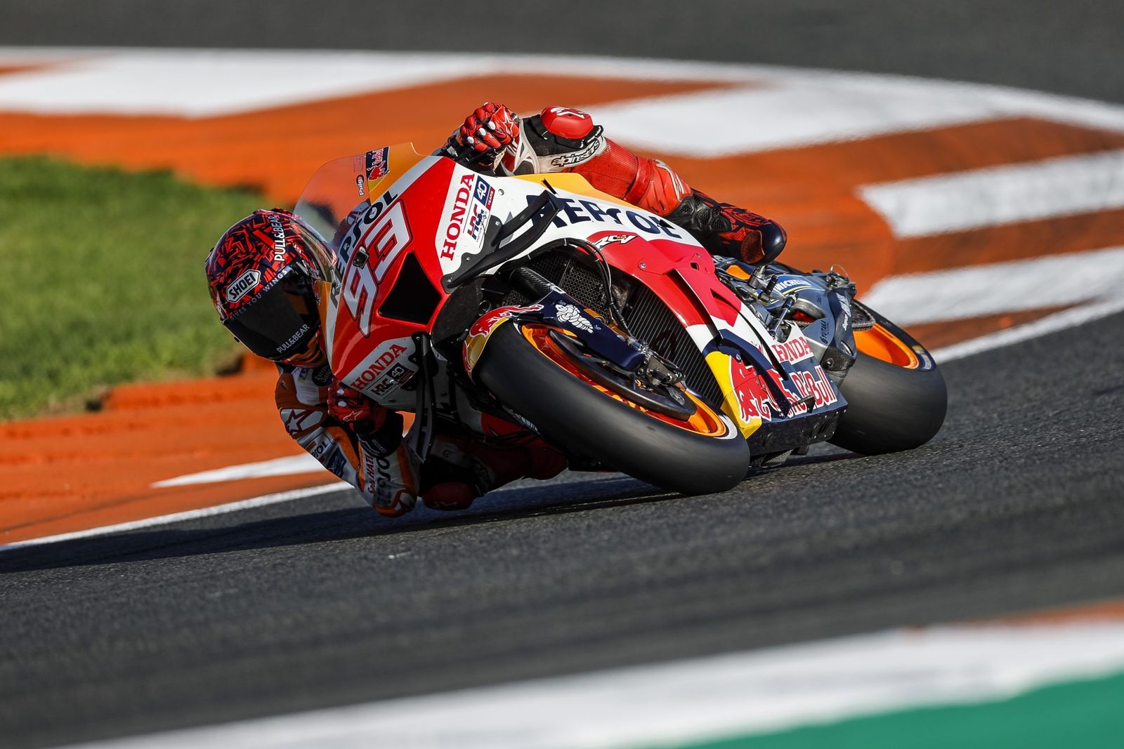 Marc Márquez, rodando en el test celebrado en Valencia.