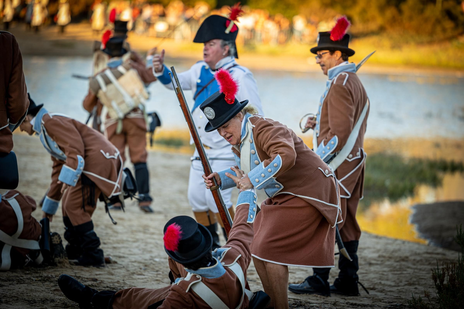 Las imágenes de la Primera recreación de la Batalla del Trocadero En el caño de La Cortadura