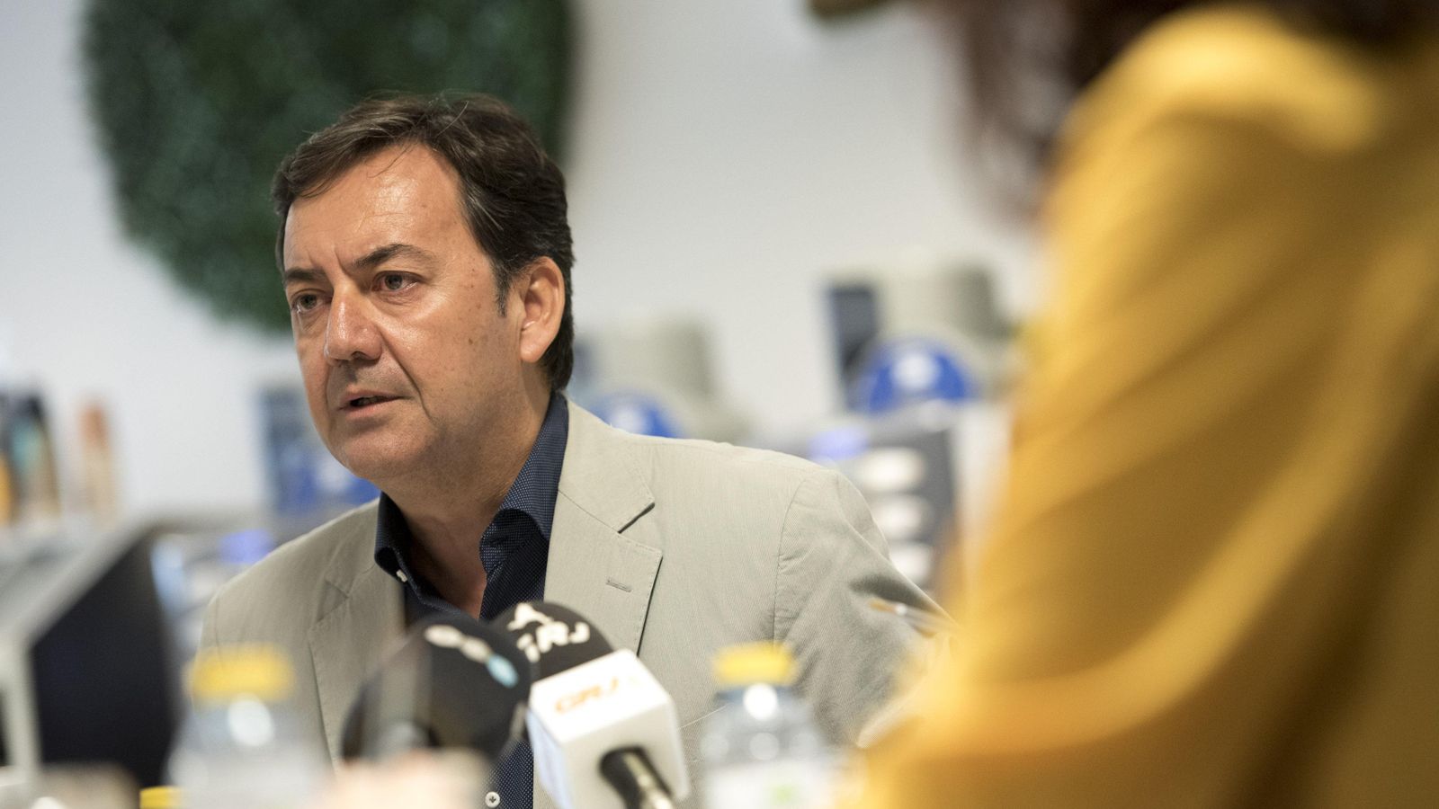 Antonio Fernández Monterrubio durante una rueda de prensa de la presente temporada. Antonio Fernández Monterrubio durante una rueda de prensa de la presente temporada.