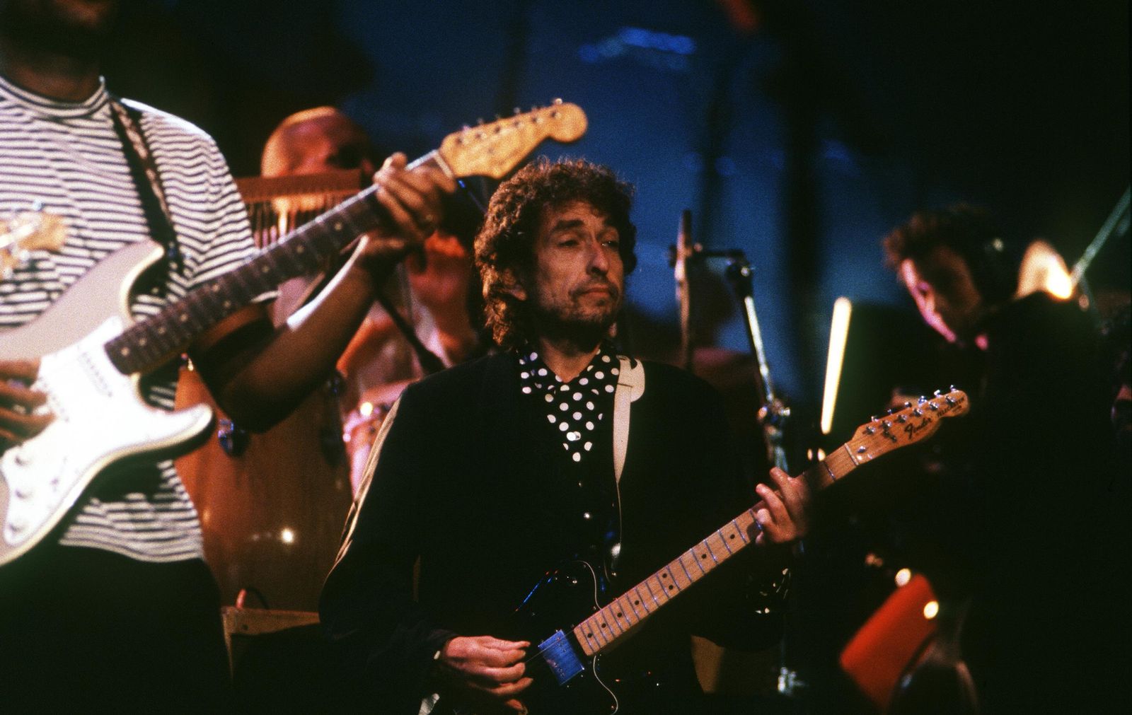 Bob Dylan, durante el festival "Leyendas de la Guitarra" celebrado en Sevilla en octubre de 1991