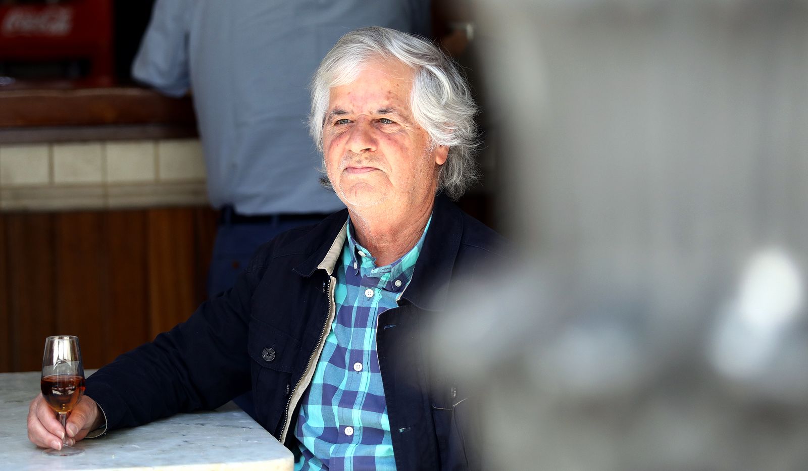 Fernando Polavieja, en La Moderna, tras la entrevista.