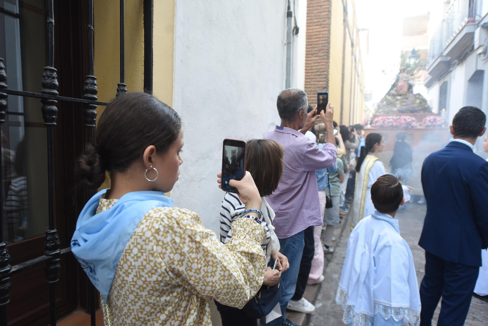 La procesión del colegio Divina Pastora de Córdoba con su Virgen, en imágenes