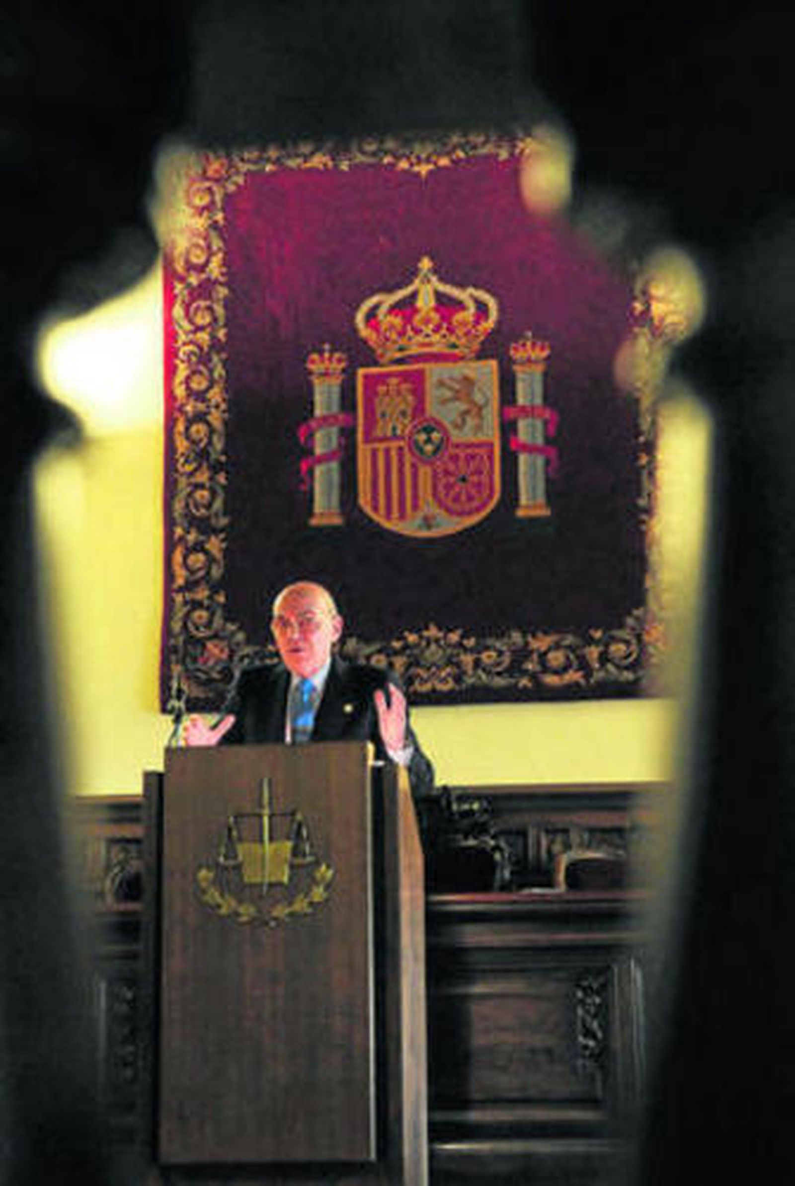 Méndez de Lugo, durante su intervención de ayer.