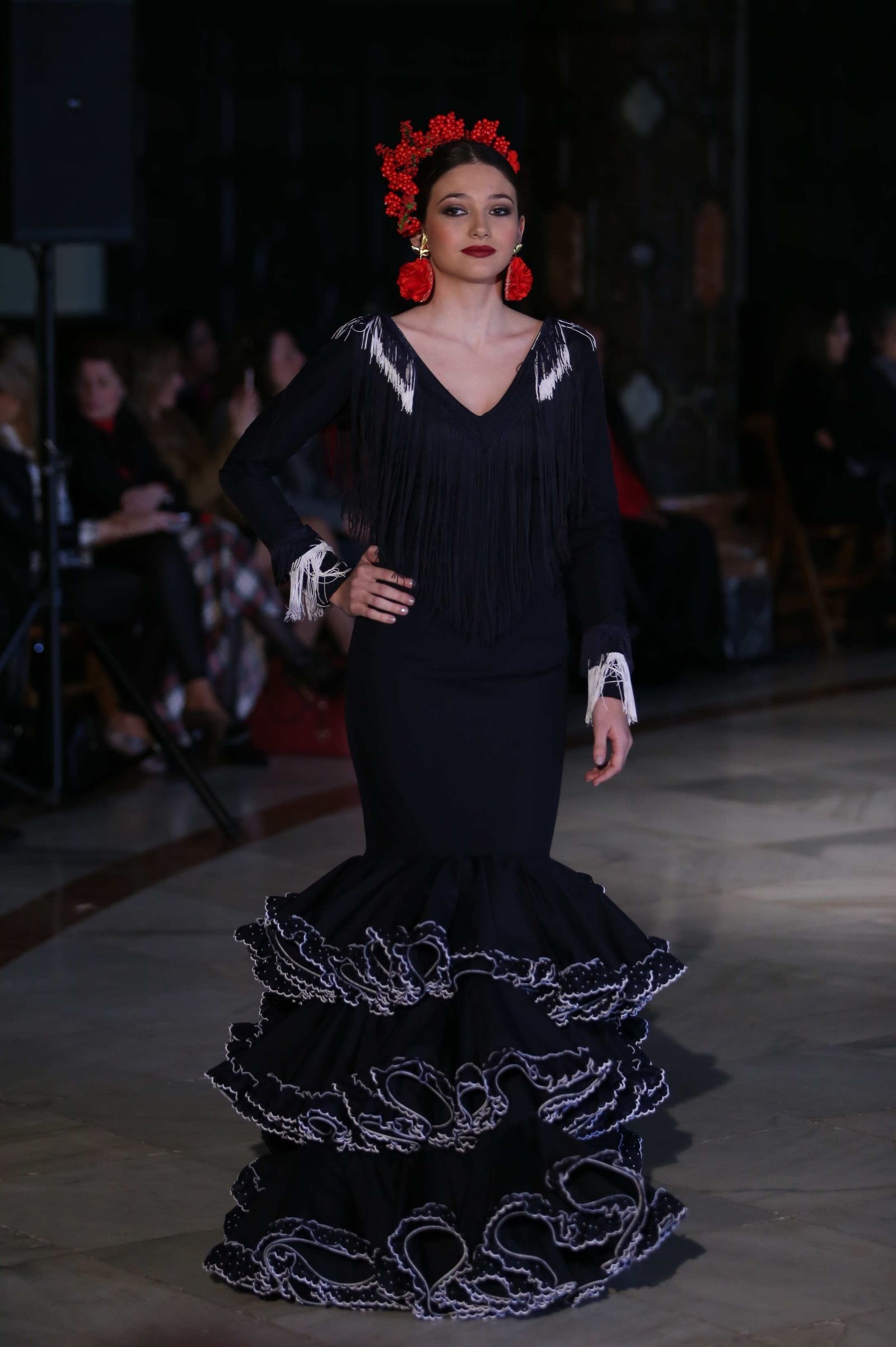 El traje de flamenca negro de 2019, sinónimo de elegancia
