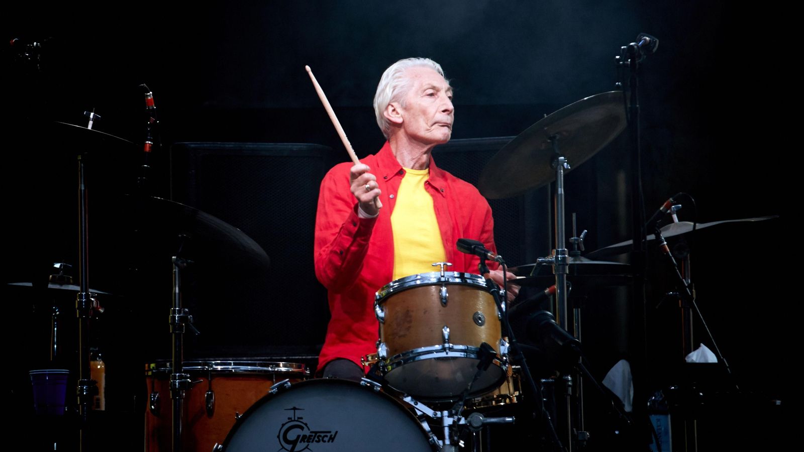 Charlie Watts, sobre el escenario.