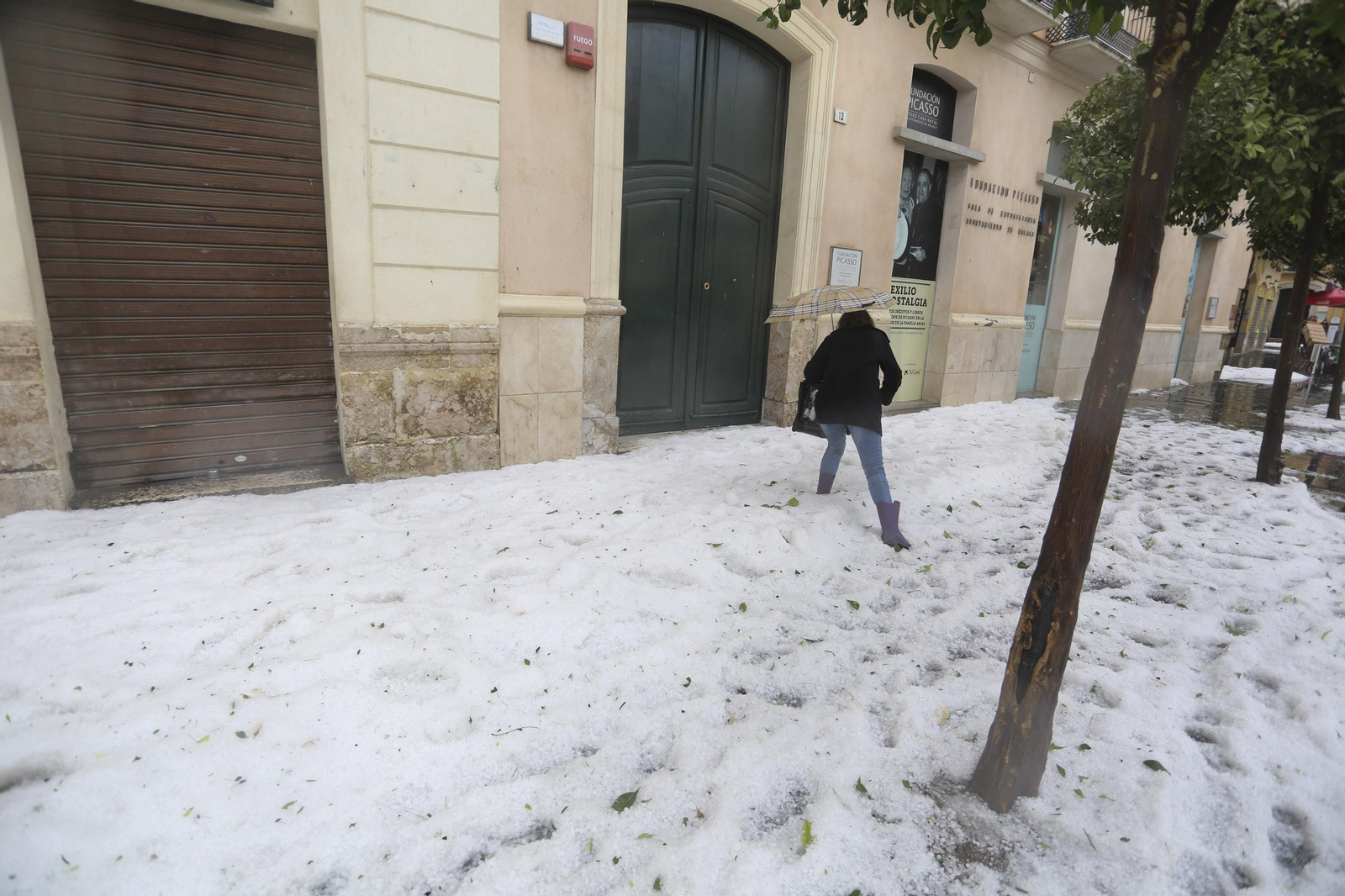 Fotos de la fuerte granizada registrada en Málaga