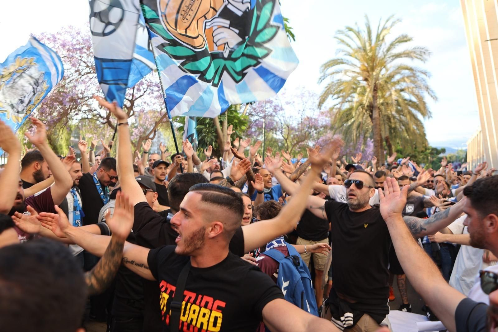 Las imágenes de las protestas de la afición del Málaga Las imágenes de las protestas de la afición del Málaga