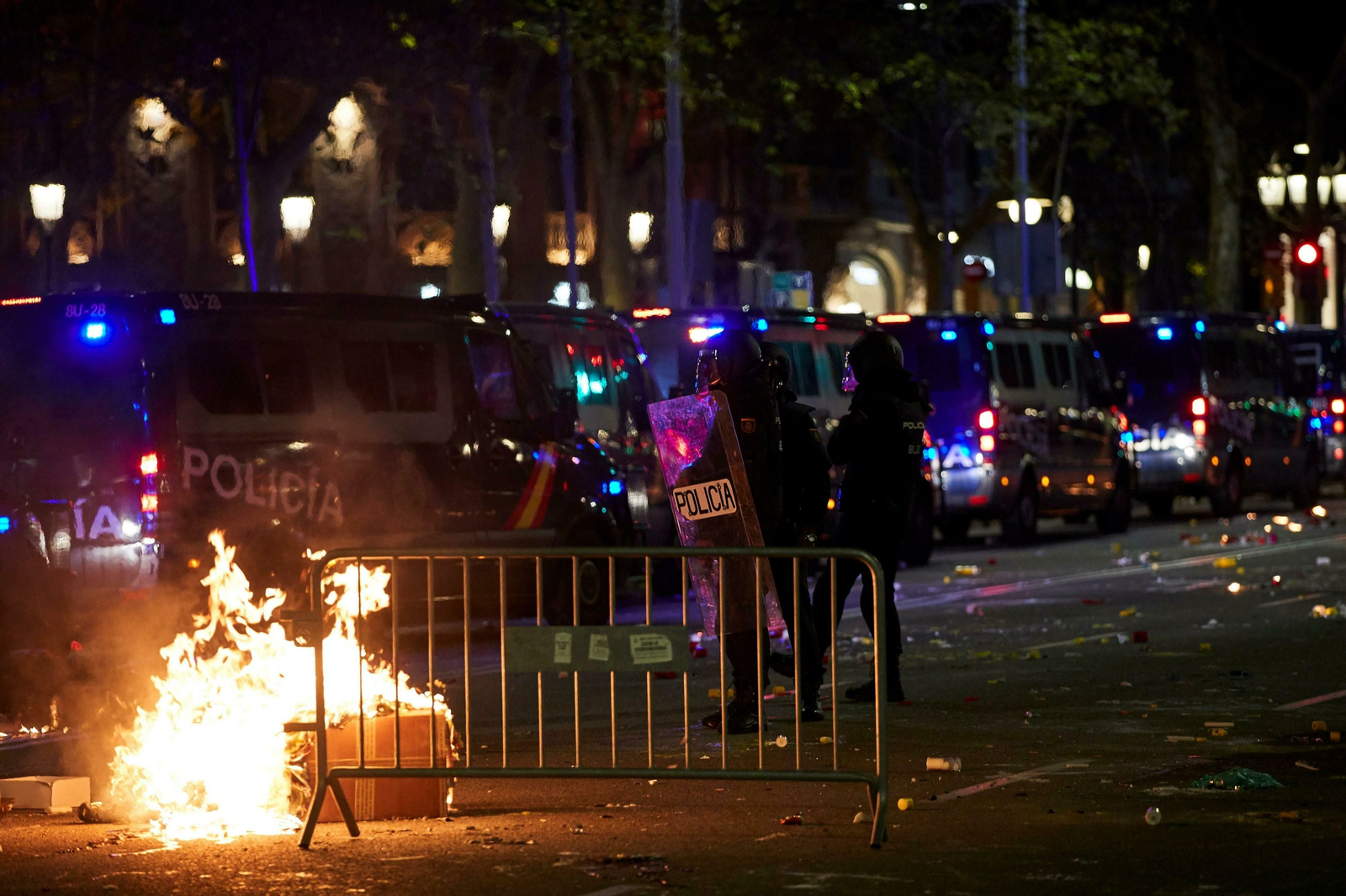 Los graves disturbios en Cataluña