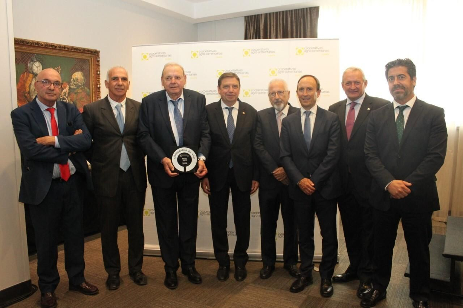 José Lorca, Luis Planas y Enrique Colilles, entre otros, en la entrega del premio.