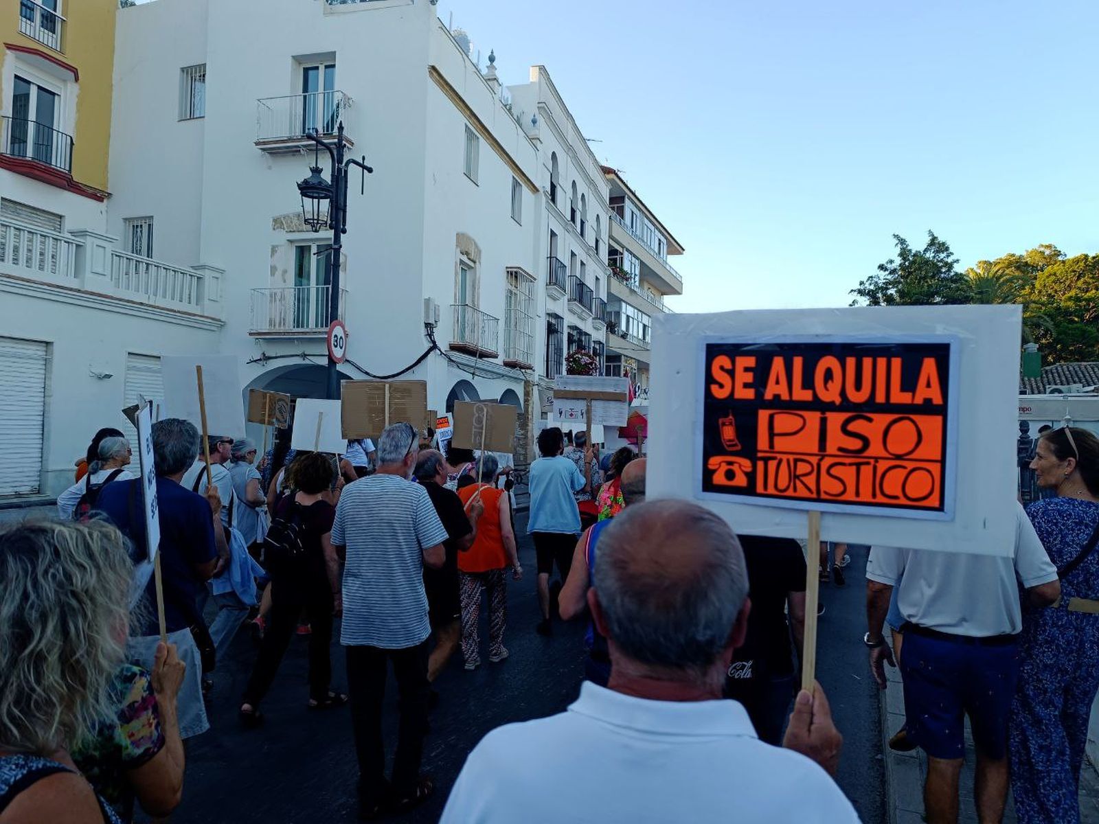 Una foto de la manifestación contra la proliferación de pisos turísticos.