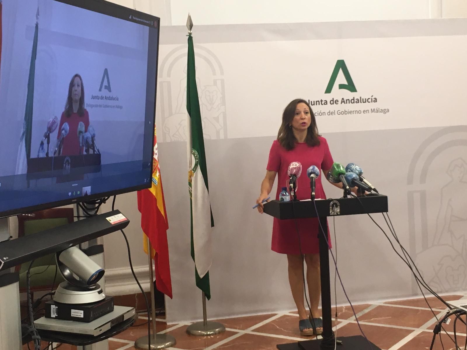 La delegada de la Junta en Málaga, Patricia Navarro, en rueda de prensa.
