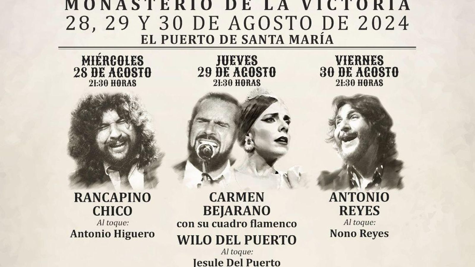 El cartel cuenta con grandes figuras del cante, la música y el baile flamenco.