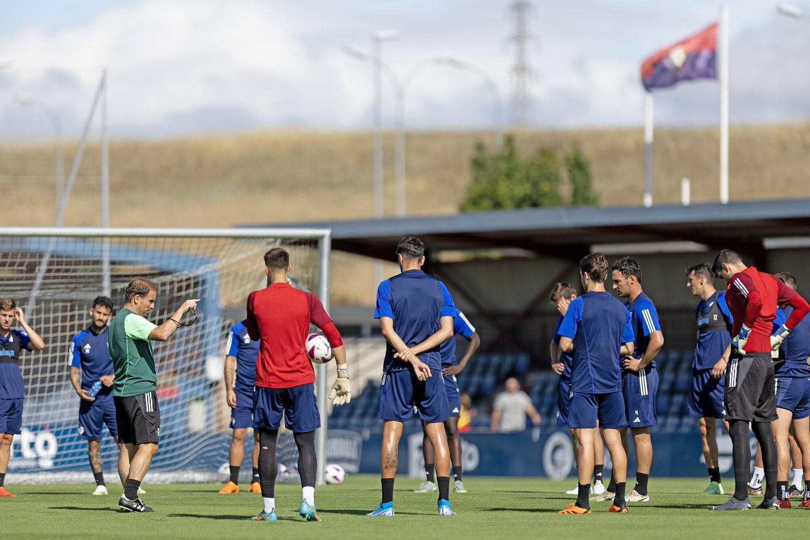 Un entrenamiento de Osasuna.