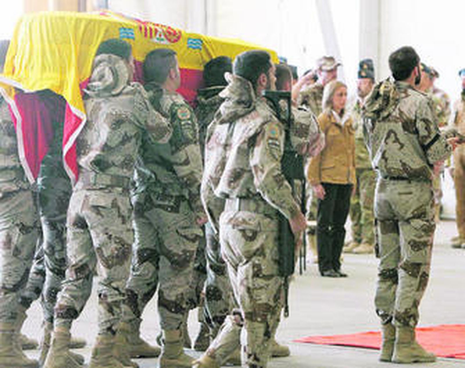 Chacón, ayer, en la base militar de Herat.