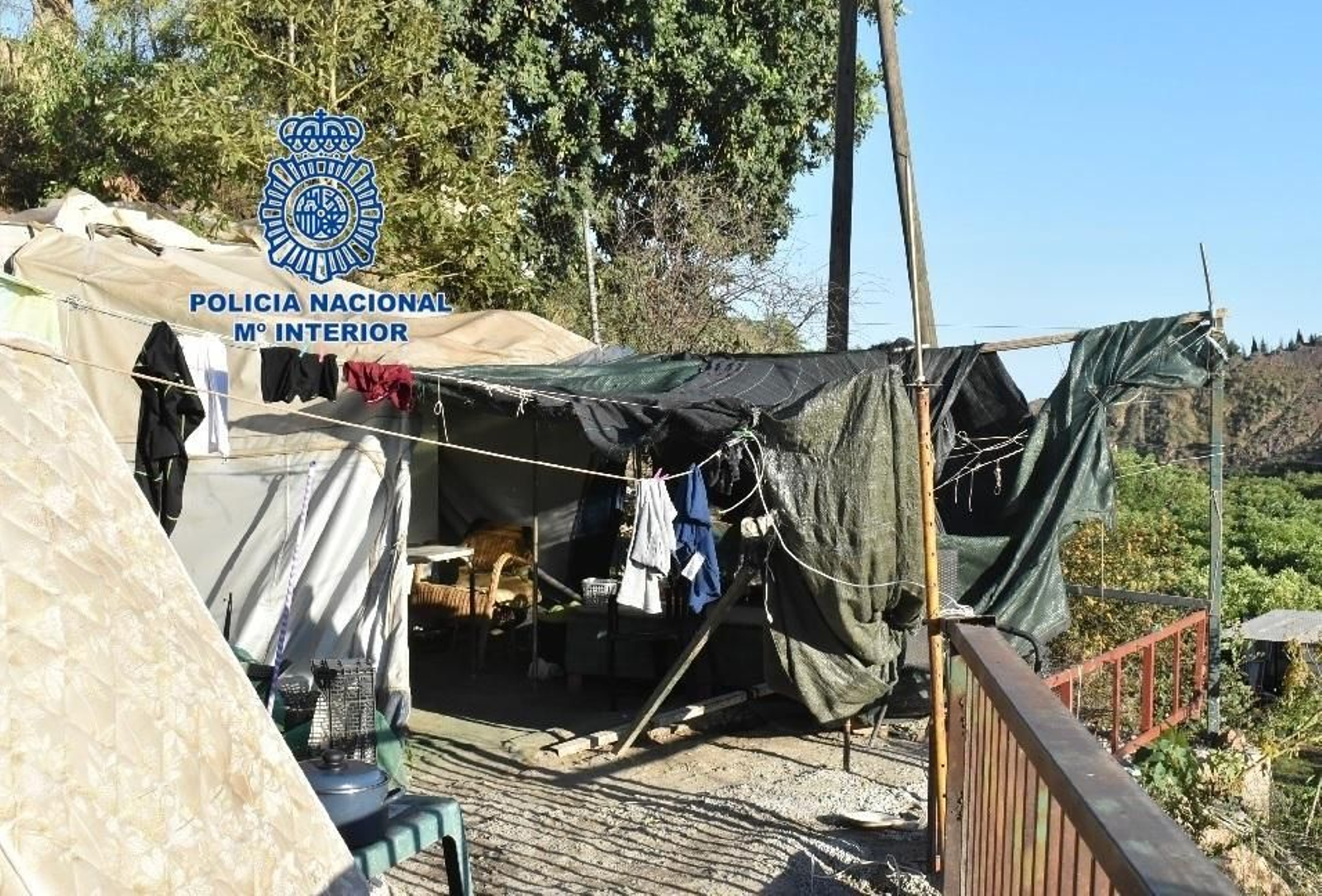 Finca utilizada por el presunto grupo criminal.