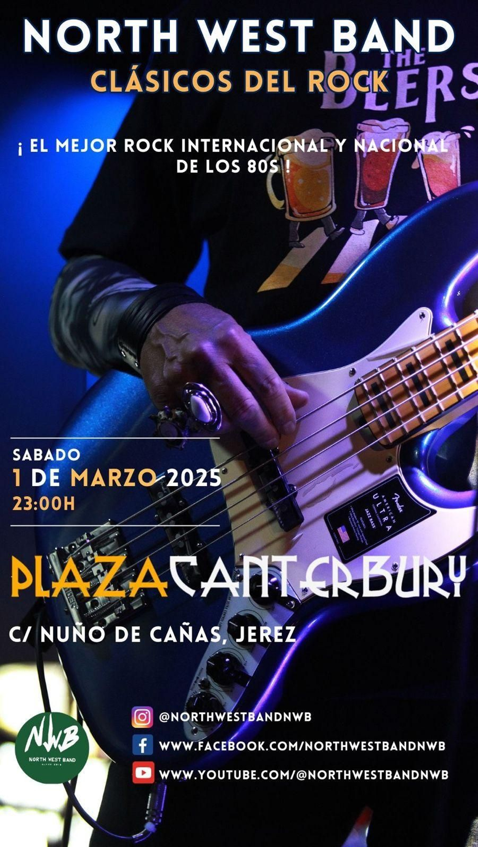 La North West Band, este sábado en Plaza Canterbury.