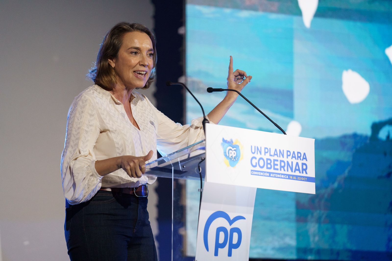 La portavoz del PP, Cuca Gamarra, en un acto reciente.