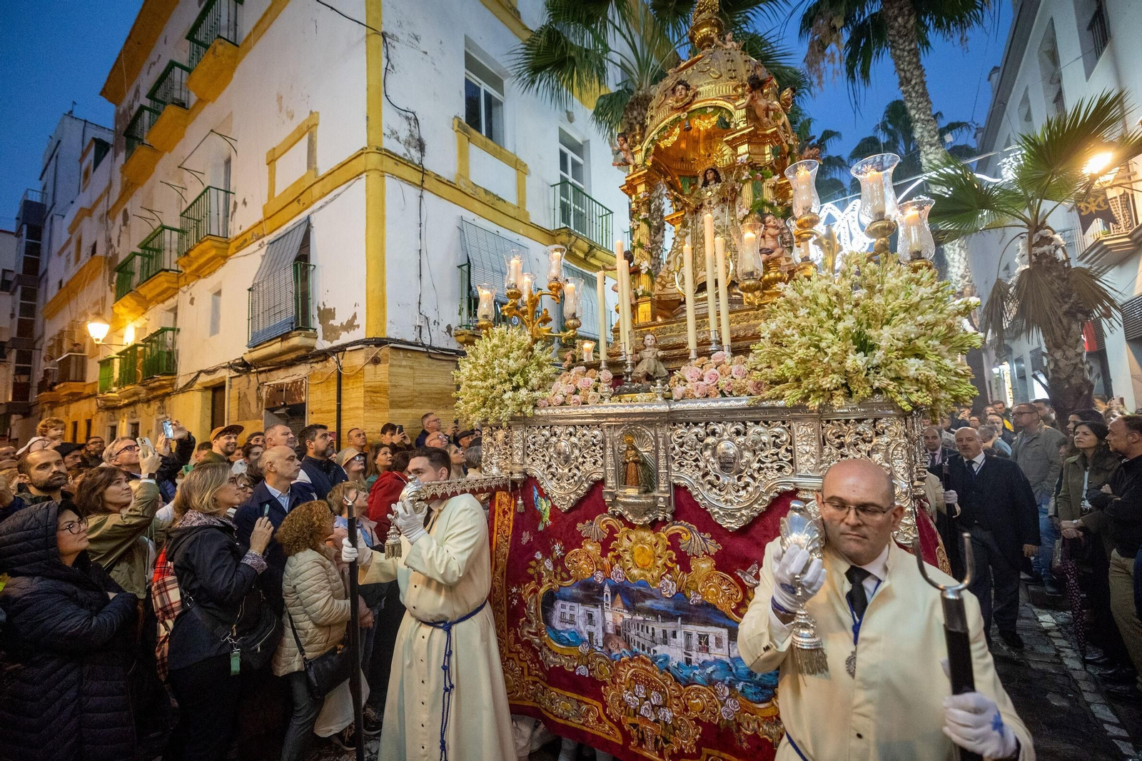 La Virgen de la Palma en su salida procesional de 2024.